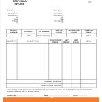 Blank Proforma Invoice Template * Invoice Template Ideas Within Tax Invoice Template Doc