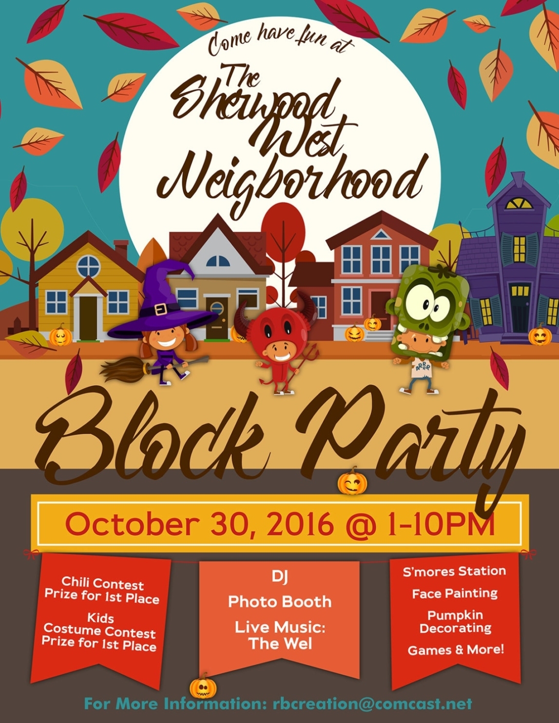 Block Party Flyer Fall Festival Fall Flyer Autumn Flyer | Etsy regarding Block Party Template Flyer