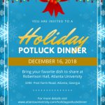 Blue Christmas Potluck Party Flyer Template | Postermywall intended for Potluck Flyer Template