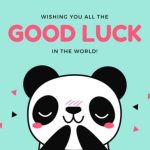 Blue Illustrated Panda Good Luck Card – Templates By Canva Intended For Good Luck Card Templates