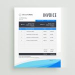 Blue Invoice Template Vector Design – Download Free Vector Art, Stock Graphics & Images Regarding Invoice Template For Designers