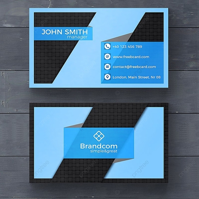 Blue Simple Business Card Template For Free Download On Pngtree Regarding Download Visiting Card Templates