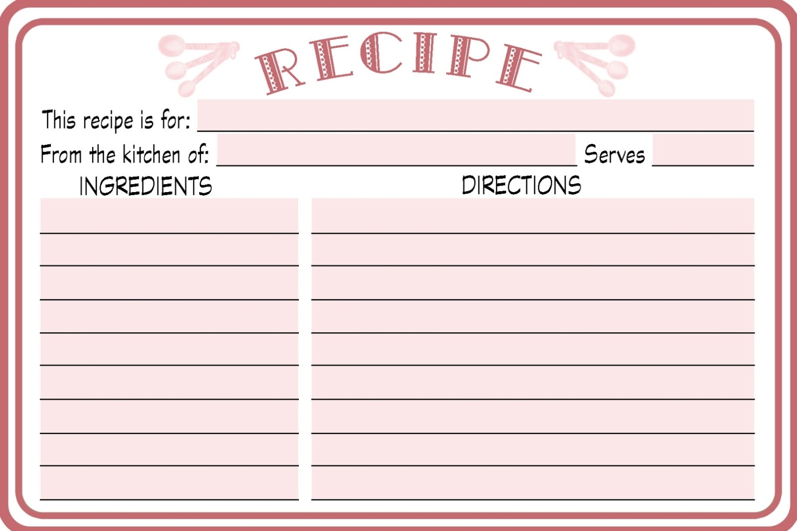 Bountiful Heirlooms: Free Printables: Recipe Cards And Desk Notes For Fillable Recipe Card Template
