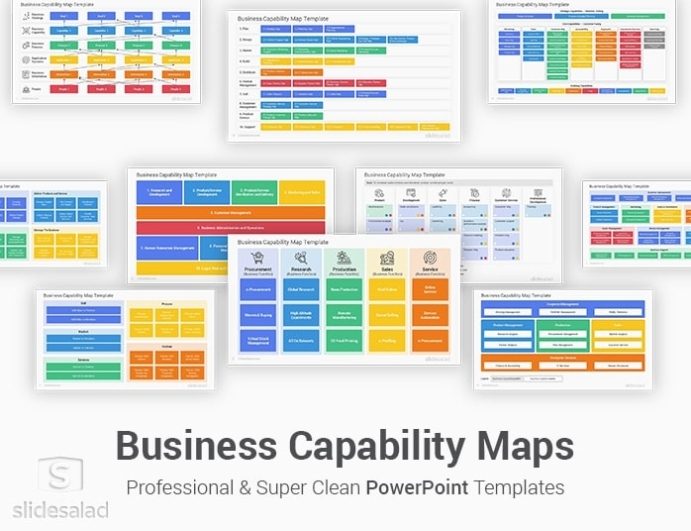 Business Capability Maps Powerpoint Template Diagrams - Slidesalad Within Business Capability Map Template