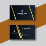 Business Card Golden Color Design Template Vectors Graphic Art Designs With Web Design Business Cards Templates