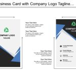 Business Card With Company Logo Tagline Job Title And Website | Powerpoint Slide Template In Business Card Template Powerpoint Free