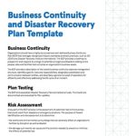 Business Continuity And Disaster Recovery Plan Template | Shatterlion Regarding Australian Government Business Plan Template