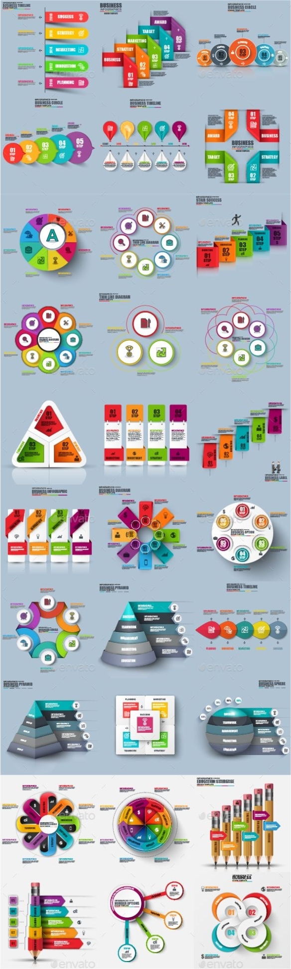 Business Infographic : Business Infographic Element Templates Vector Eps, Ai Illustrator In Illustrator Infographic Template