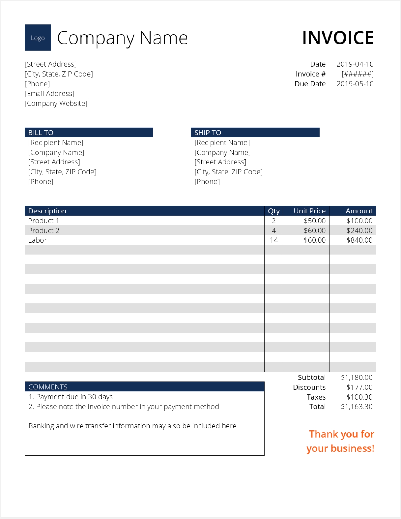 Business Invoice Template Uk Within Business Invoice Template Uk