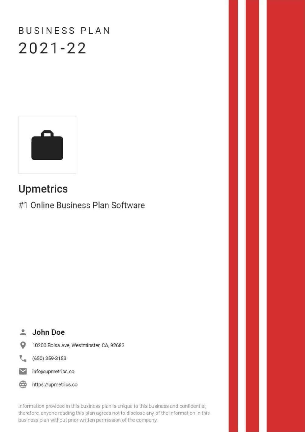 Business Plan Cover Page Template Pertaining To Business Plan Cover Page Template