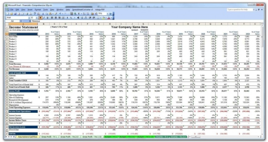 Business Plan Financial Projection Template ~ Addictionary Inside Business Plan Excel Template Free Download