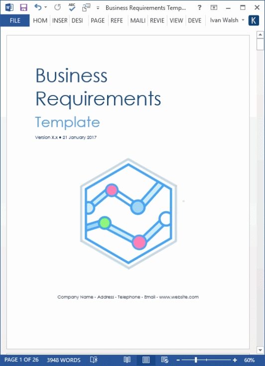 Business Requirements Specification Template (Ms Word/Excel/Visio) – Templates, Forms Pertaining To Business Requirements Definition Template