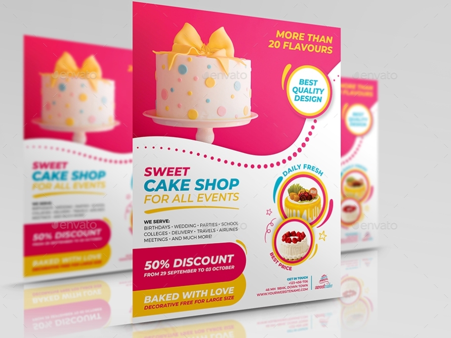 Cake Flyer Template Vol.7 By Owpictures | Graphicriver With Regard To Cake Flyer Template Free