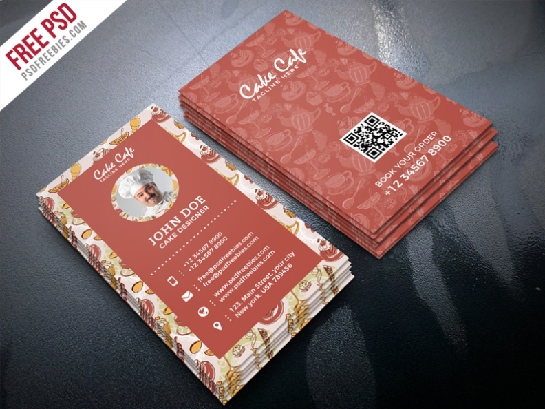 Cake Shop Business Card Psd Template - Download Psd Throughout Cake Business Cards Templates Free