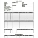 Call Sheet Form | 10+ Free Printable Word & Excel Formats, Samples, Examples, Intended For Film Call Sheet Template Word