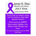 Cancer Benefit Flyer | Zazzle With Cancer Fundraiser Flyer Template