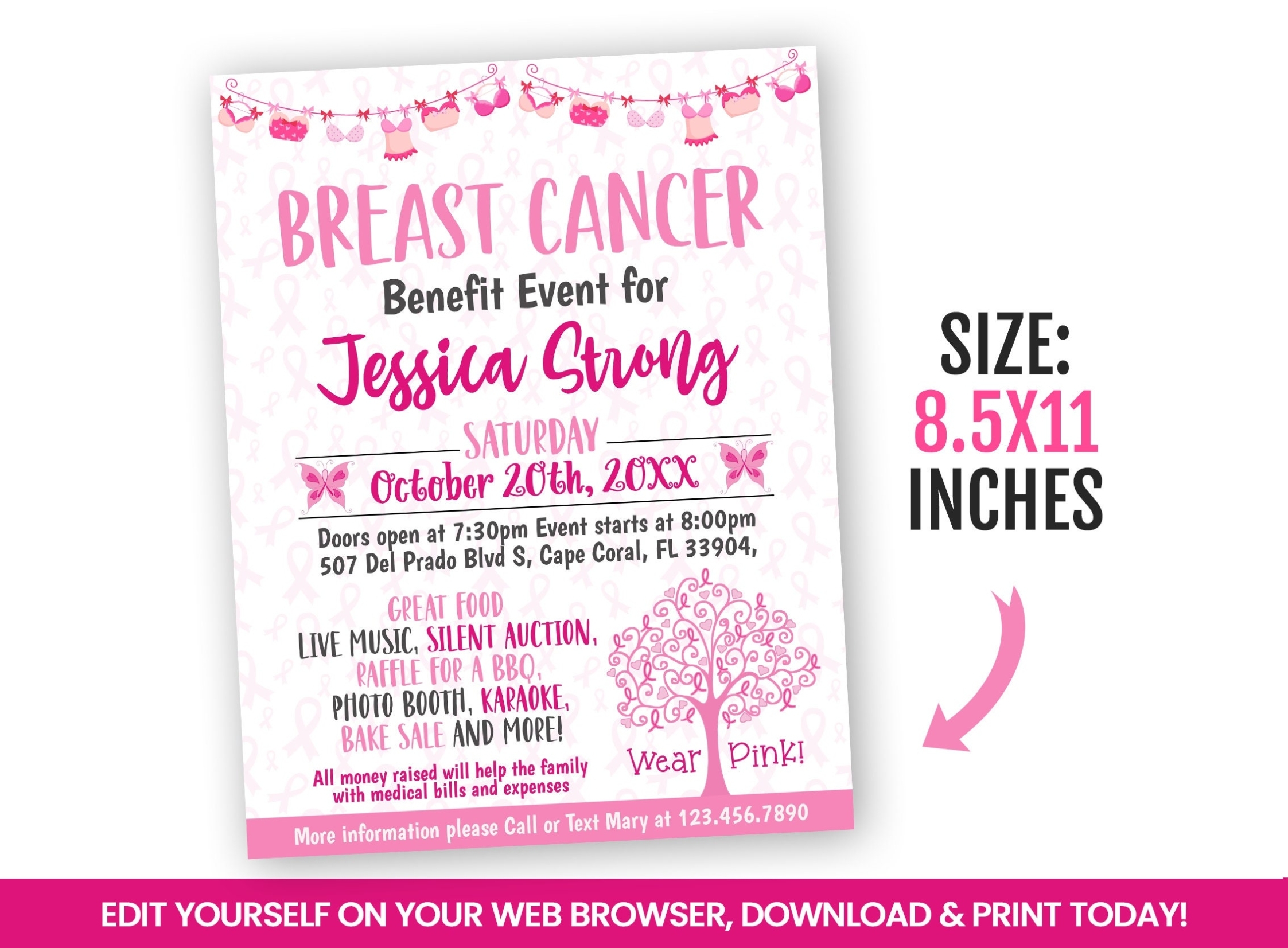 Cancer Fundraiser Flyer Template In Cancer Fundraiser Flyer Template