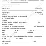 Car Bill Of Sale Blank Printable Form Template In Pdf & Word For Car Bill Of Sale Word Template