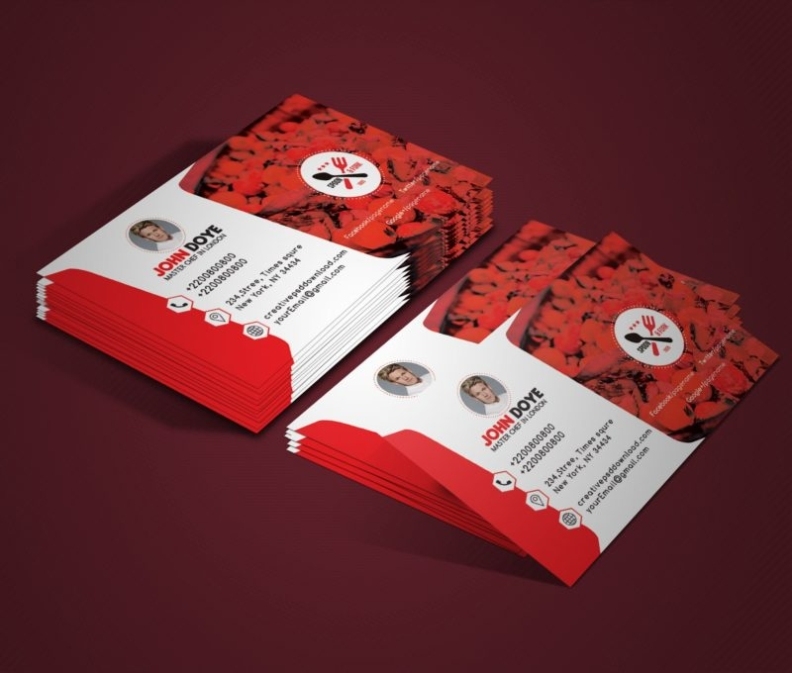 Chef Business Card Free Psd Mockup In Food Business Cards Templates Free