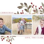 Christmas Card Template – Floral Watercolor Christmas – Christmas Template For Photoshop Regarding Holiday Card Templates For Photographers