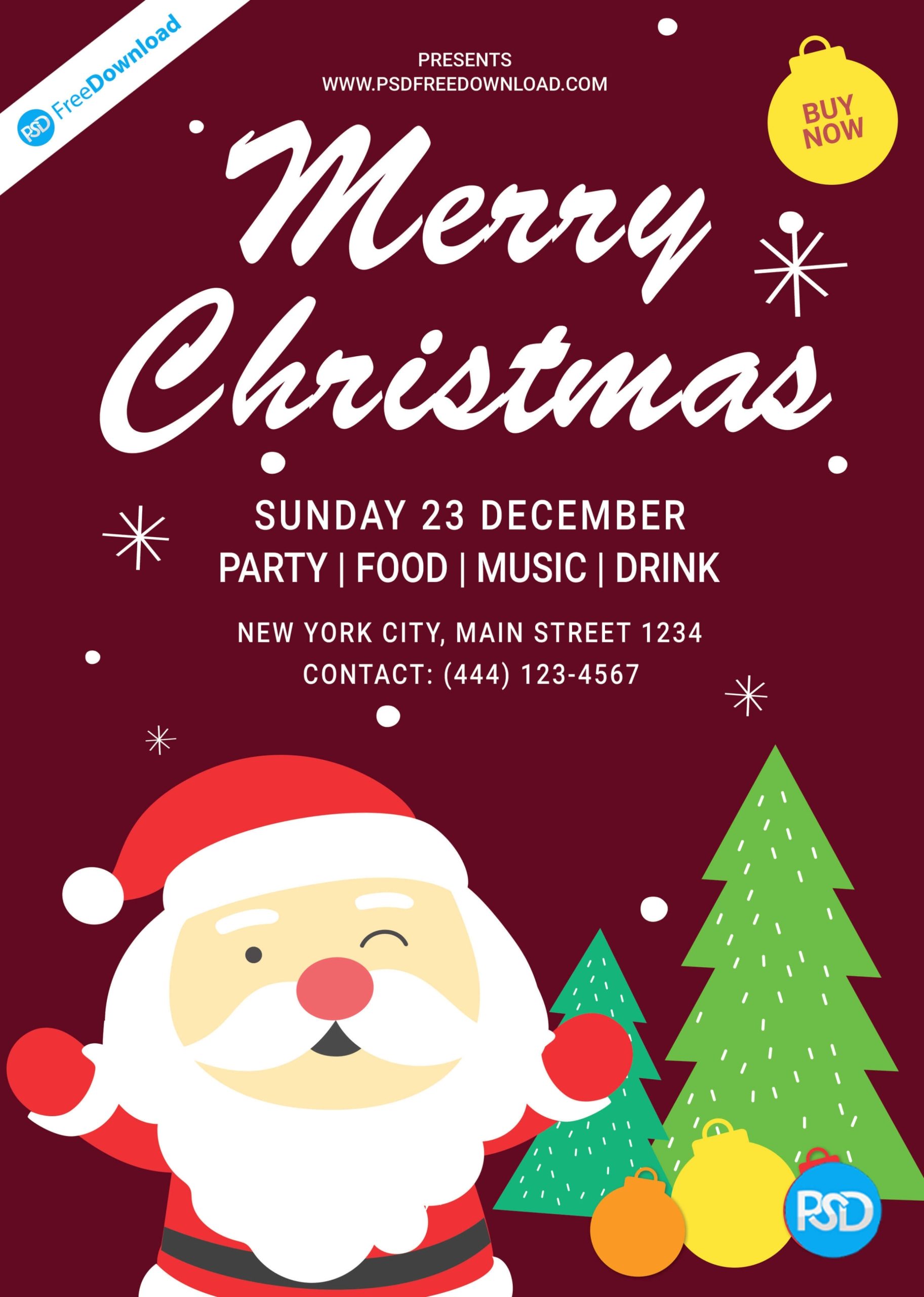 Christmas Flyer Template Design | | Psd Free Download Pertaining To Free Printable Event Flyer Templates