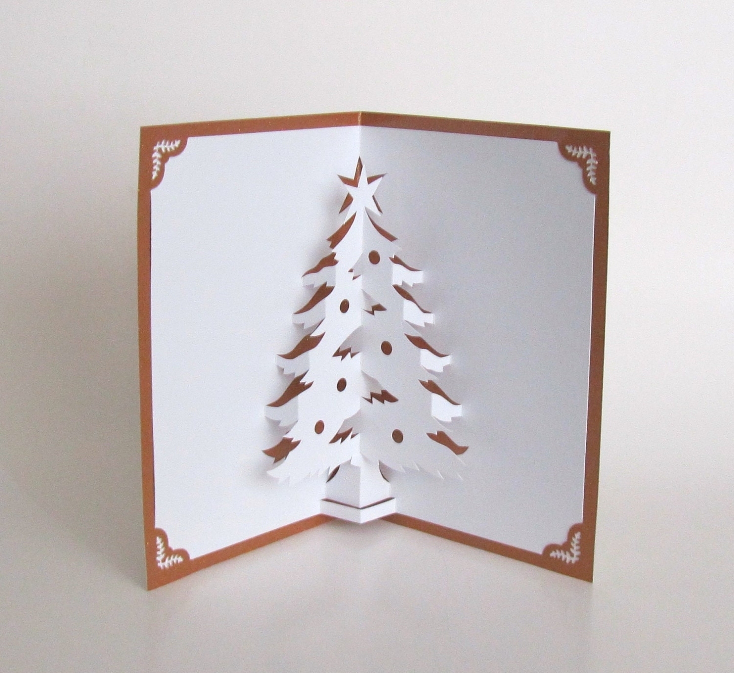 Christmas Tree 3D Pop Up Greeting Card Home Décor Handmade intended for Pop Up Tree Card Template