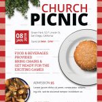 Church Picnic Flyer Design Template In Psd, Word, Publisher, Illustrator, Indesign Inside Picnic Flyer Template
