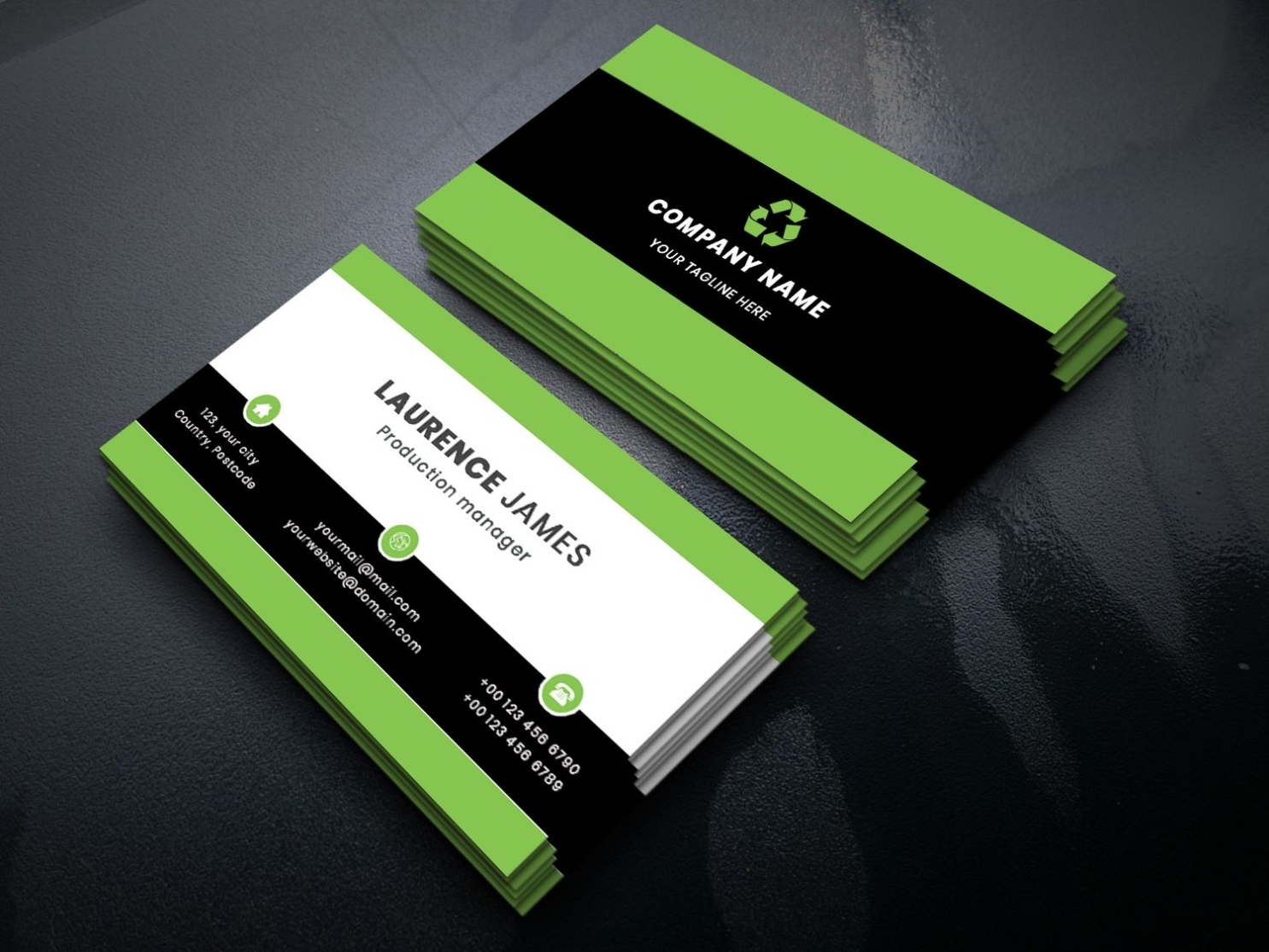Clean And Simple Business Card Template By Mouritheme | Codester Inside Plain Business Card Template