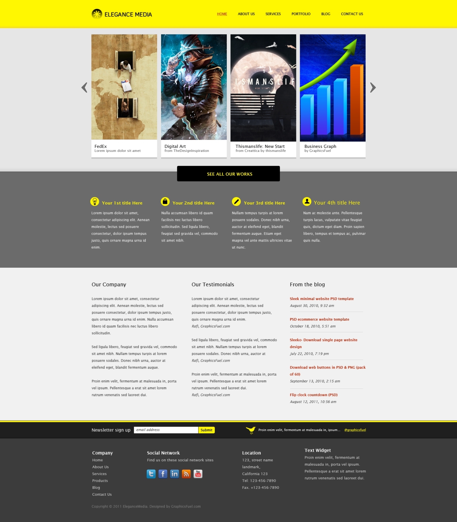 Clean Business Website Template (Psd) – Graphicsfuel Intended For Small Business Website Templates Free