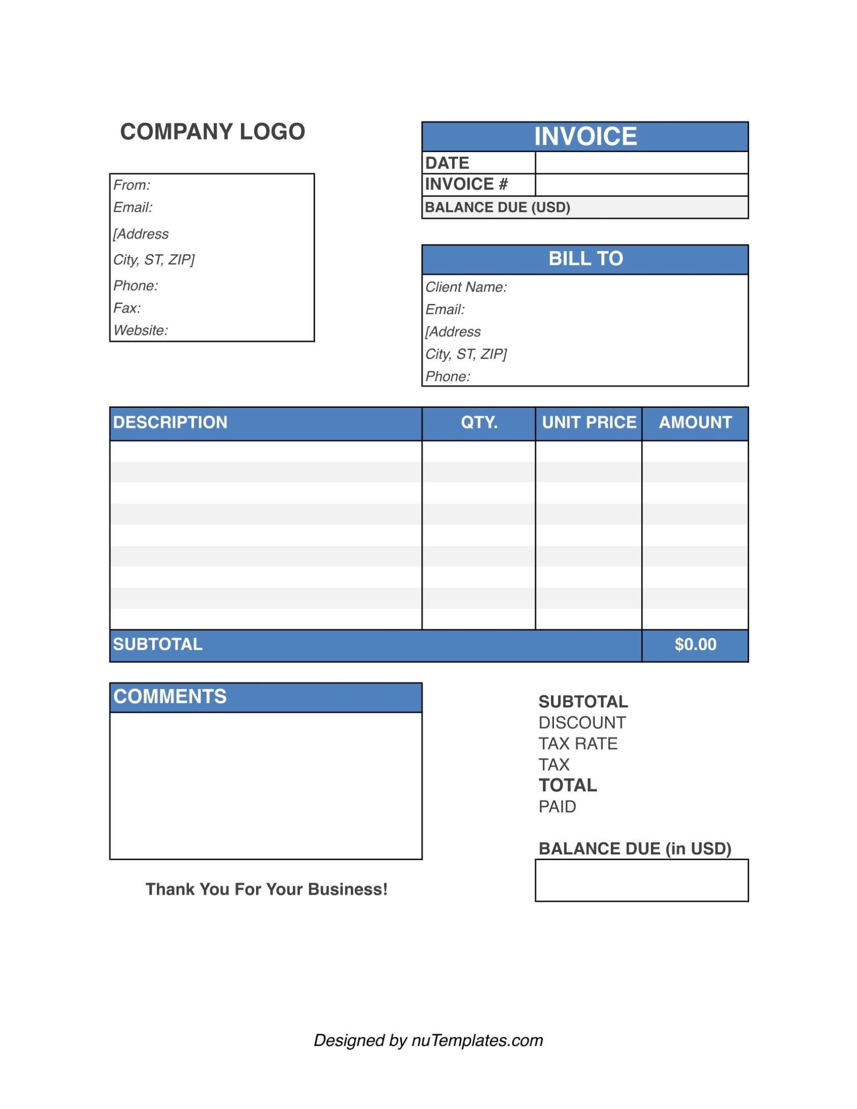 Cleaning Invoice Template - Cleaning Invoices | Nutemplates With Invoice Template For Work Done