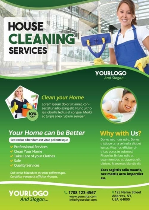 Cleaning Service Free Psd Flyer Template - Download Free Flyer For Fitness And Gym Events Throughout Commercial Cleaning Flyer Templates
