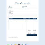 Cleaning Service Invoice Template – Google Docs, Google Sheets, Excel, Word | Template In House Cleaning Invoice Template Free