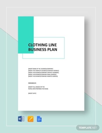 Clothing Line Business Plan Template – Google Docs, Word, Apple Pages | Template Inside Clothing Store Business Plan Template Free