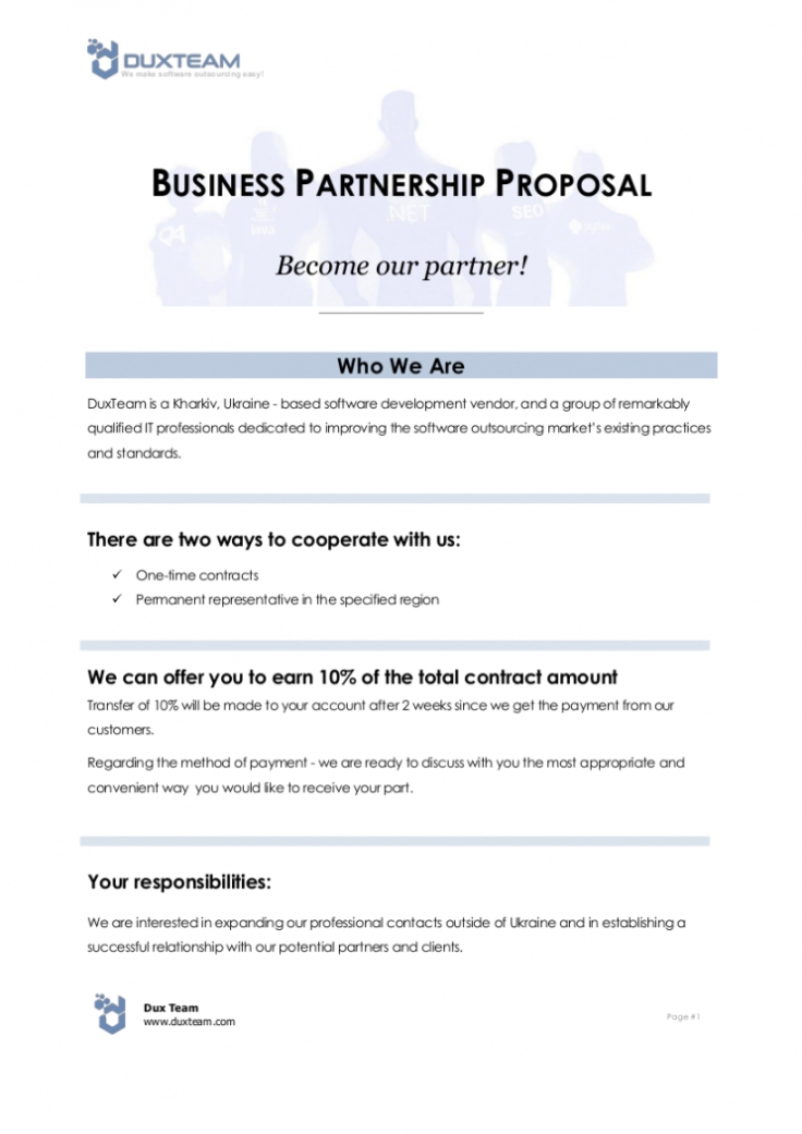 Collaboration Proposal Template In Business Partnership Proposal Letter Template