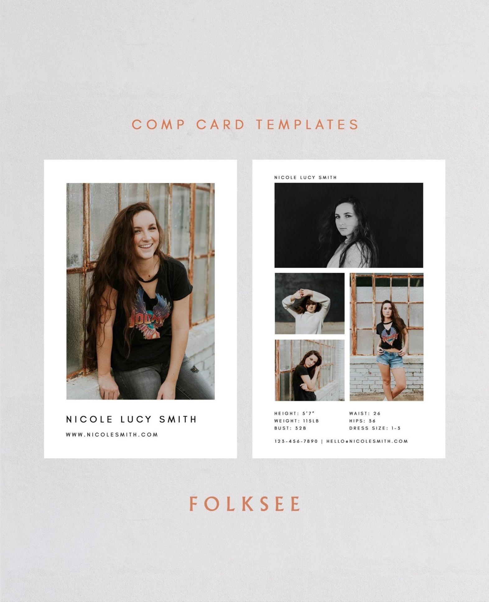 Comp Card Template Modeling Comp Card Fashion Comp Card | Etsy For Zed Card Template