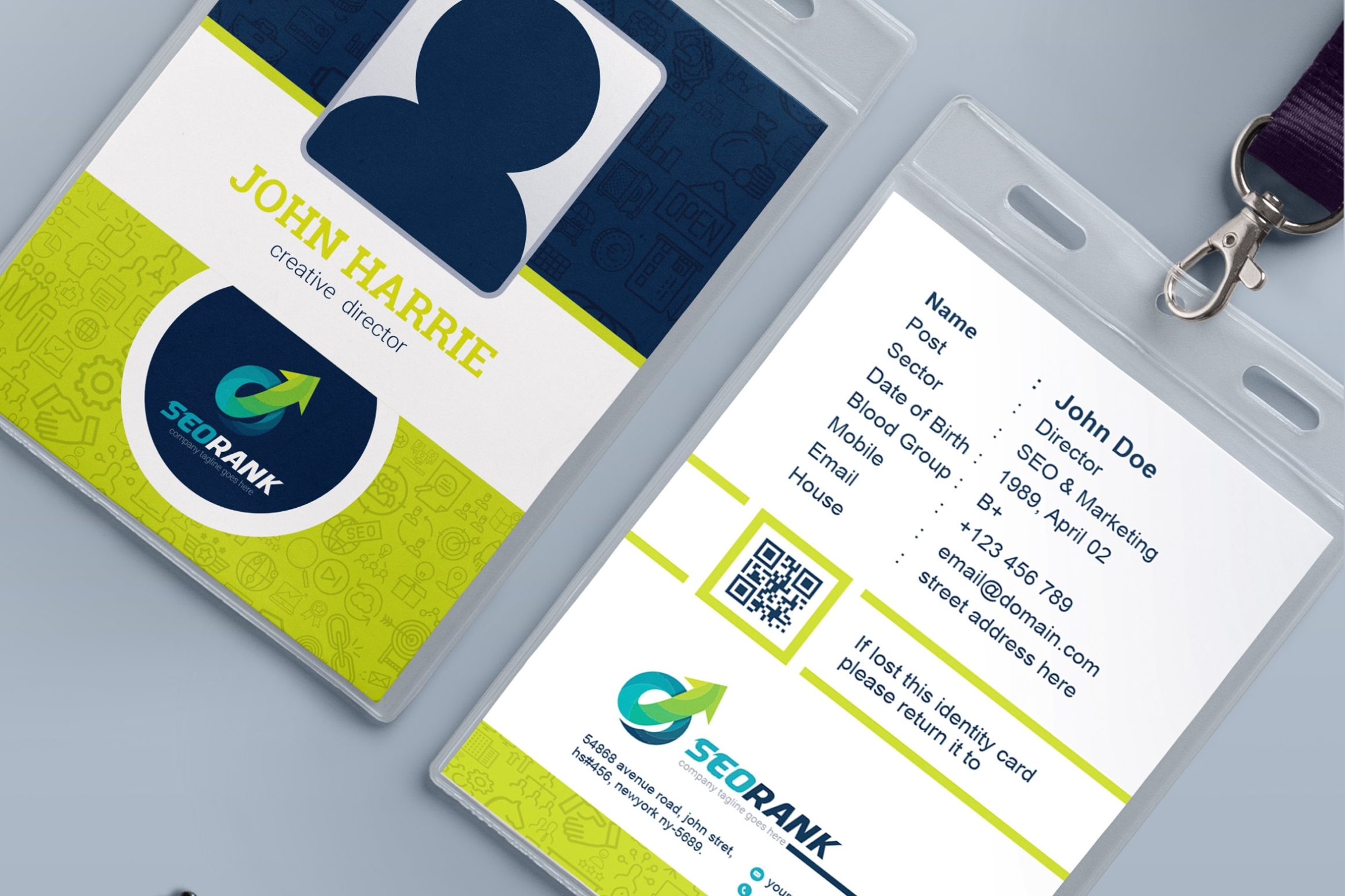 Company / Employee Id Badge Plastic Pvc Custom Photo Id | Etsy In Pvc Id Card Template
