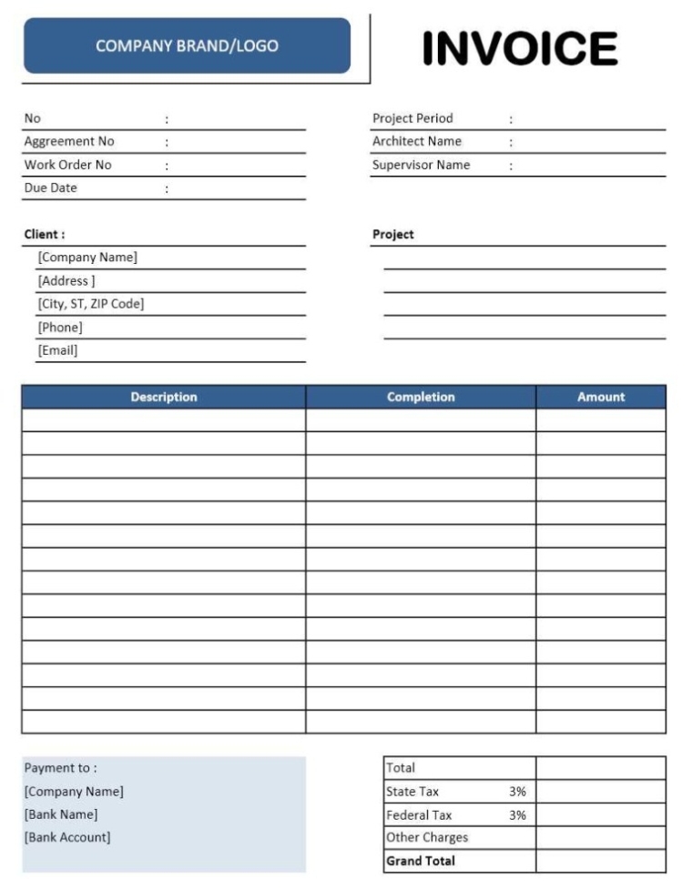Contractor Invoice Excel Template » Exceltemplates In Invoice Template Xls Free Download