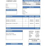 Contractor Invoice Template – Contractor Invoices | Nutemplates With Image Of Invoice Template