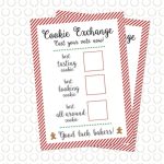 Cookie Exchange Recipe Card And Voting Ballot For Christmas | Etsy Inside Cookie Exchange Recipe Card Template