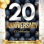 Corporate Anniversary Logos Throughout Anniversary Flyer Template Free