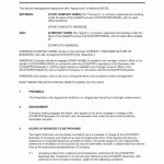 Costum Business Management Contract Template Example – Riccda Within Business Management Contract Template