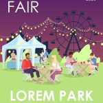 Country Fair Brochure Template. Summer Festival, Carnival Flyer, Booklet, Leaflet Concept With Regarding Summer Fair Flyer Template