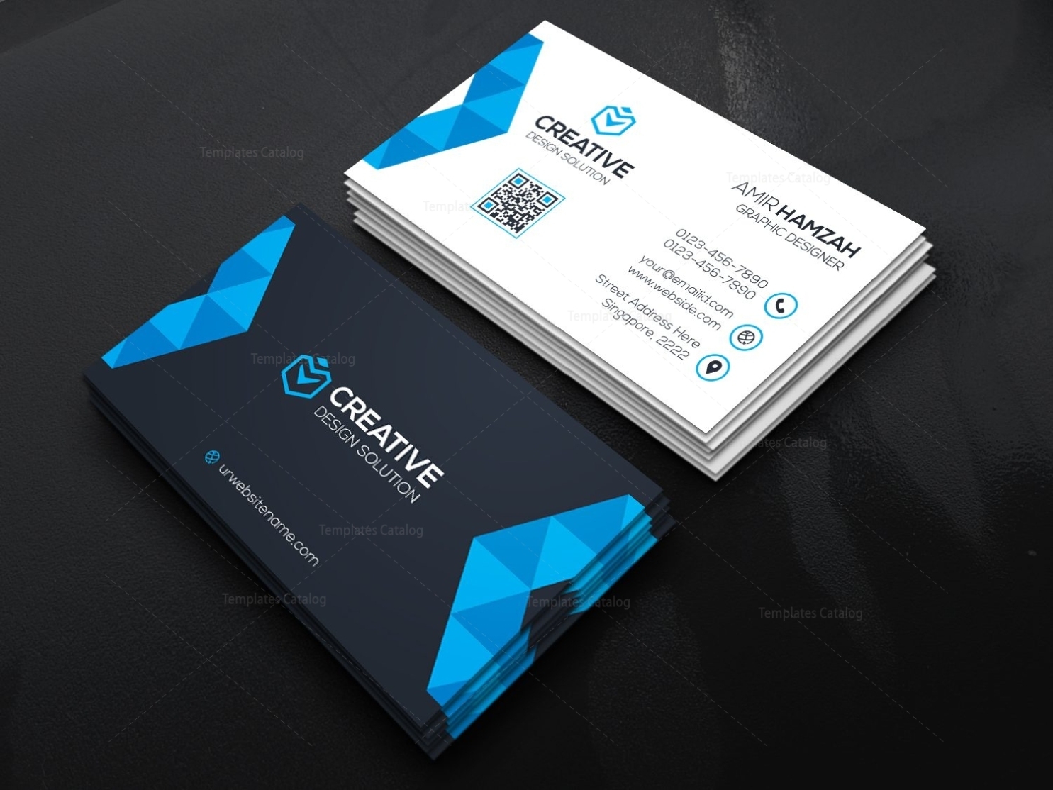 Creative Business Card Design 000469 – Template Catalog For Company Business Cards Templates