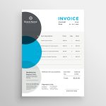 Creative Business Invoice Template Made With Circles – Download Free Vector Art, Stock Graphics Regarding Black Invoice Template