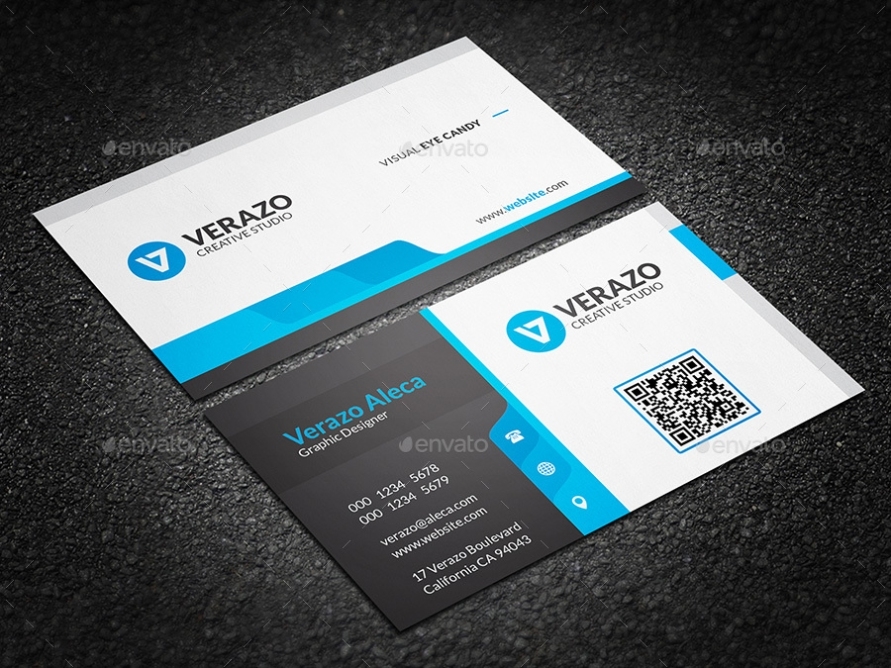 Creative & Modern Corporate Business Card Template By Verazo | Graphicriver For Google Search Business Card Template