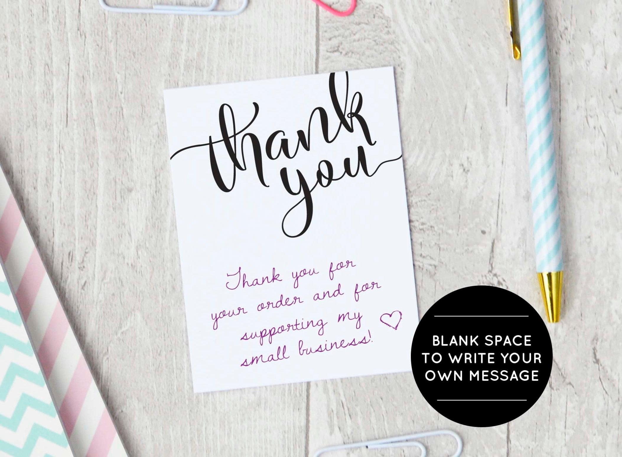 Custom Thank You For Your Order Cards Template Card Thank You Card Printable Note Card Business Throughout Thank You Note Cards Template