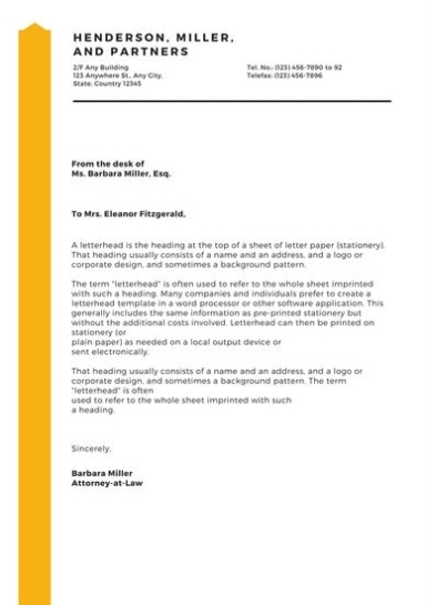 Customize 178+ Business Letterhead Templates Online – Canva Within Business Headed Letter Template
