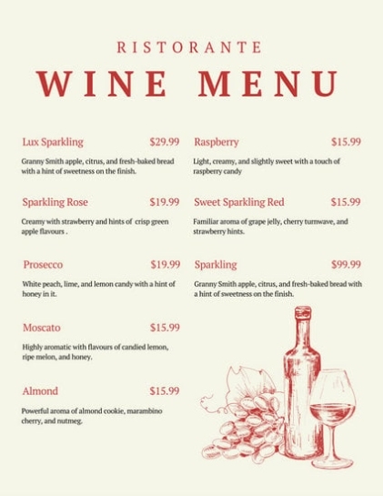 Customize 248+ Wine Menu Templates Online – Canva Within Wine Bar Business Plan Template