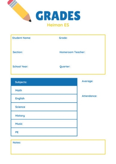 Customize 338+ Elementary School Report Card Templates Online - Canva With Regard To Homeschool Middle School Report Card Template