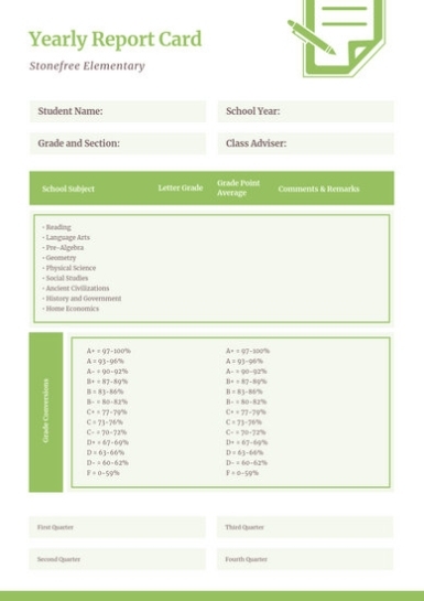 Customize 388+ Middle School Report Card Templates Online - Canva For Middle School Report Card Template